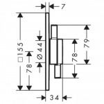 Potinkinis  dušo komplektas HANSGROHE Pulsify E, HANSG8-1